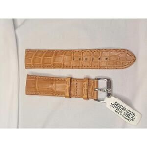 20mm DeBeer Genuine Louisiana Crocodile Watch Band Strap - Tan Brown Honey - NWT